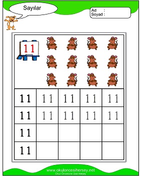 okul öncesi 2 sayısı çizgi çalışması